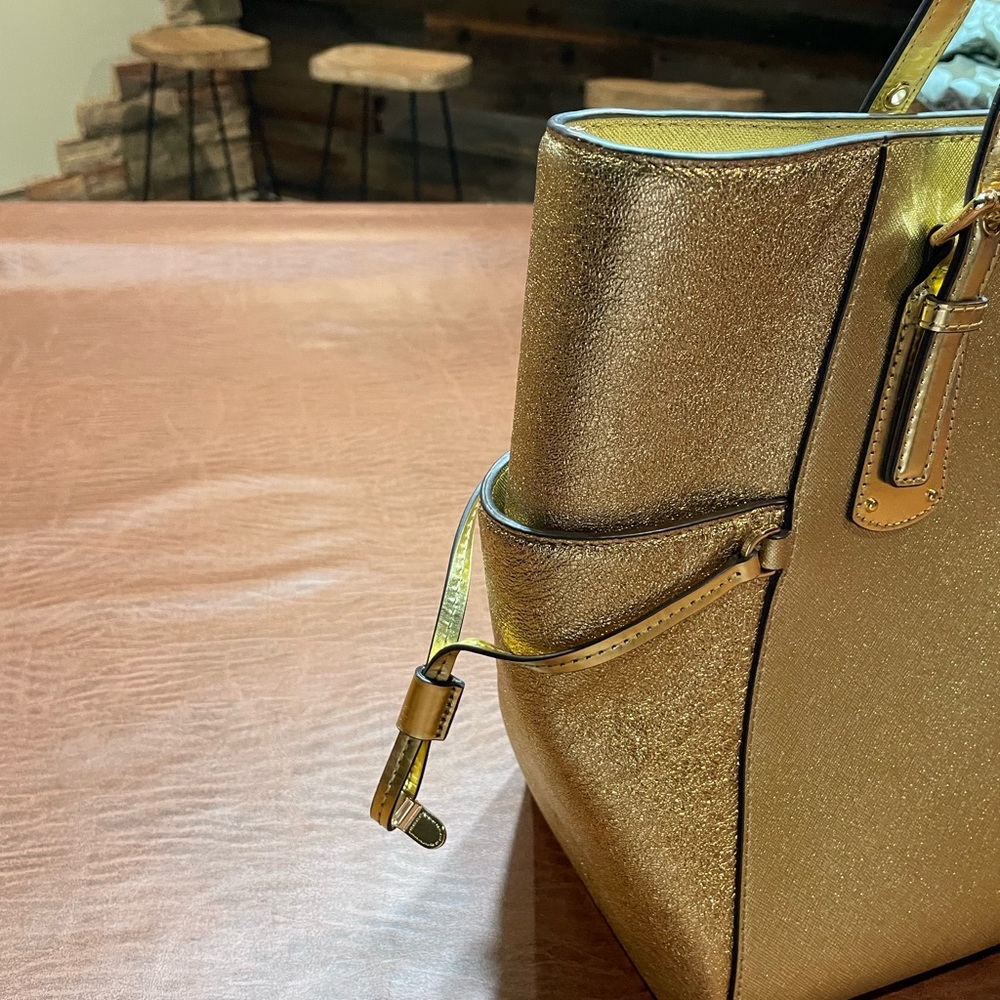 Michael Kors Shimmering Gold Tote - Picture 2 of 7